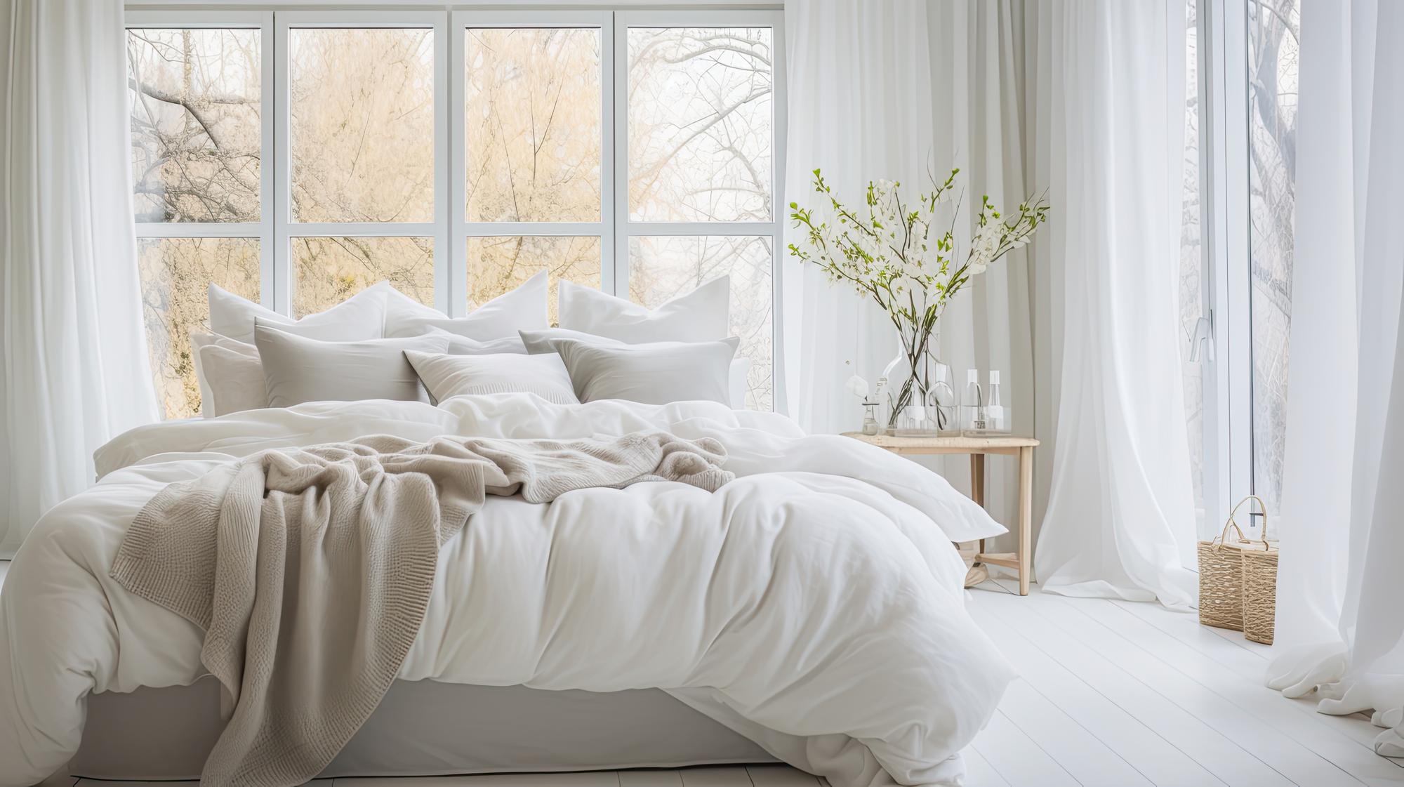 cozy bedroom with soft lighting
