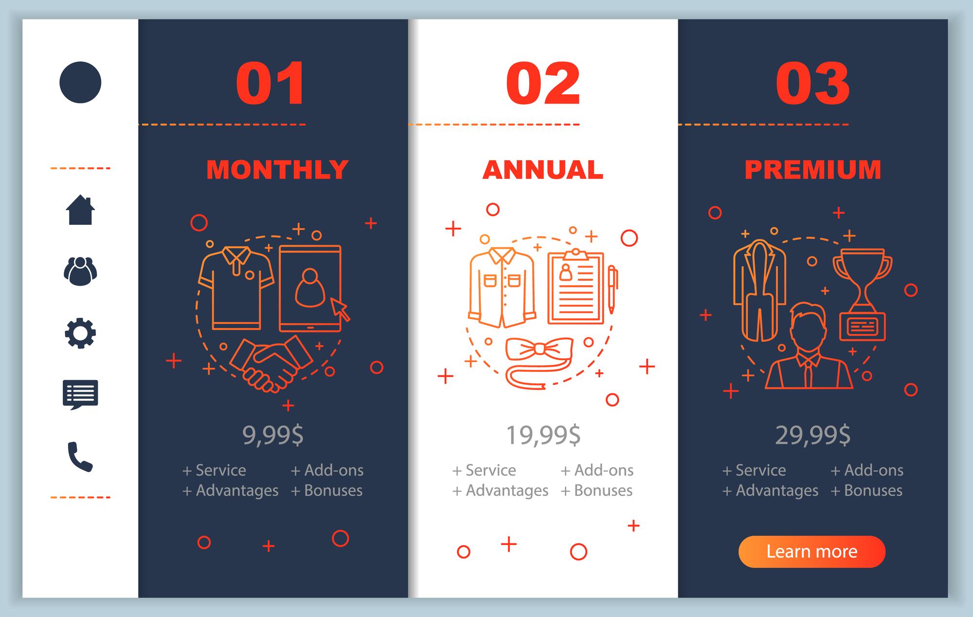 pricing brochure layout